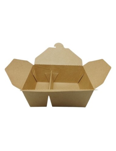 Envase take away kraft 2 compartimentos 150 x 120 x 65 mm 300 uds