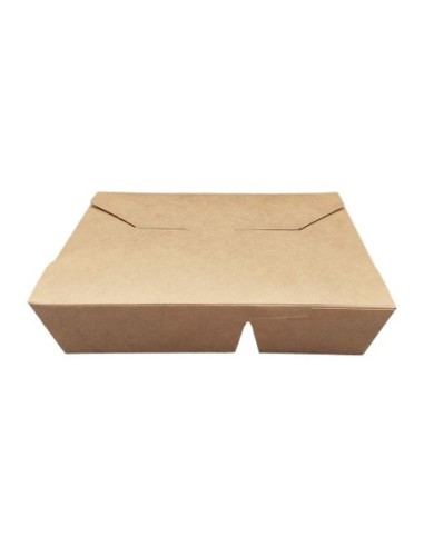 Envase take away kraft 2 compartimentos 200 x 140 x 45 mm 240 uds