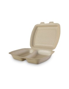 Envases portamenu 2 compartimentos de XPP 240 x 210 x 70 mm 200 uds