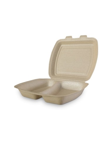 Envases portamenu 2 compartimentos de XPP 240 x 210 x 70 mm 200 uds