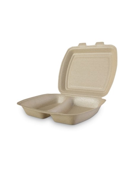 Envases portamenu 2 compartimentos de XPP 240 x 210 x 70 mm 200 uds