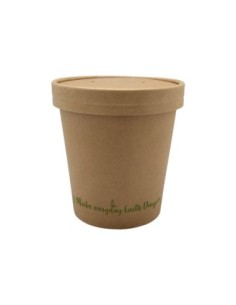 Tarrinas de papel para helados Kraft 240ml 8 Oz 1000 uds