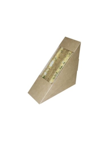 Envases sandwich con ventana de celulosa pequeño 123 x 52 x 123 mm 500 uds