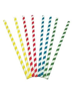 Pajitas de papel rectas 8 x 230 mm 2900 uds