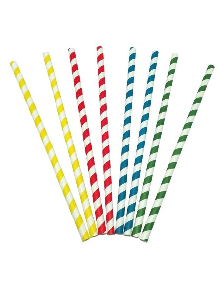 Pajitas de papel rectas 8 x 230 mm 2900 uds