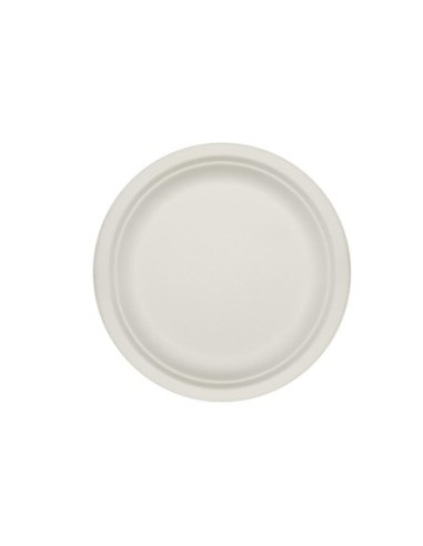 Platos de fibra de caña de azucar redondos 220 mm 500 uds