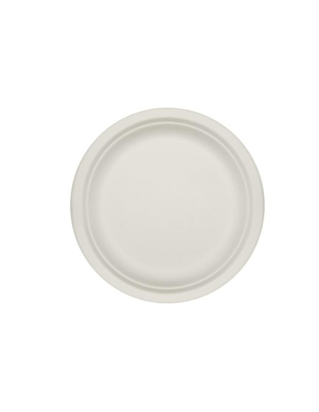 Platos de fibra de caña de azucar redondos 220 mm 500 uds