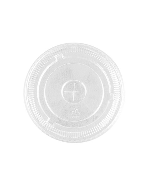 Tapa plana con cruz PET ultratransparente 98 mm 1000 uds