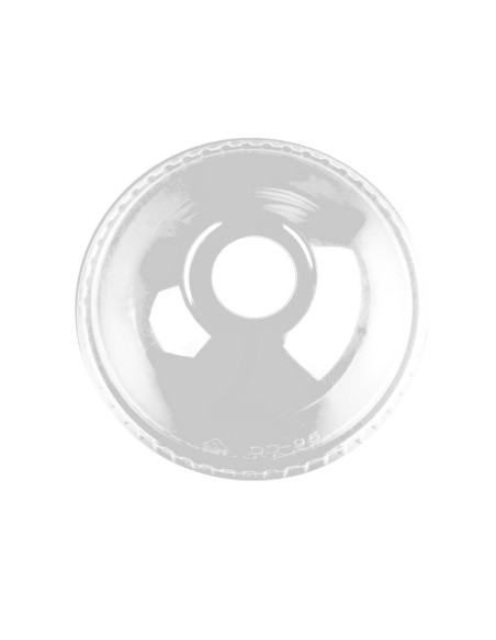 Tapas cupula con agujero 78 mm PET ultratransparente 1000 uds