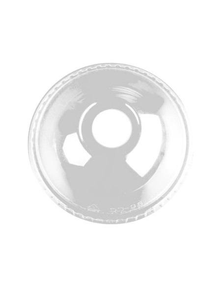 Tapas cupula con agujero 92 mm PET ultratransparente 1000 uds