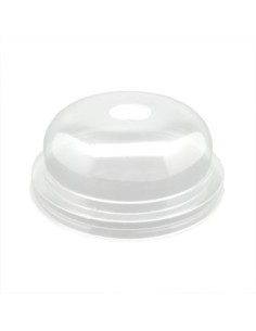 Tapas cupula con agujero 95 mm PET ultratransparente 2000 uds