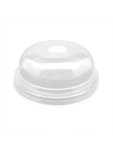 Tapas cupula con agujero 95 mm PET ultratransparente 2000 uds