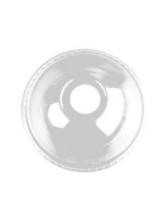 Tapas cupula con agujero 98 mm PET ultratransparente 1000 uds