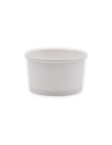 Tarrinas de papel para helados blancas 180 ml 6 Oz 1000 uds