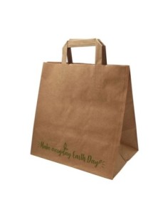 Bolsa Asa Plana base ancha 26 + 18 x 25 cm Make everyday earth day 250 uds