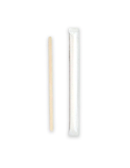 Agitadores de madera 140 x 6 x 2 mm con funda 10000 uds