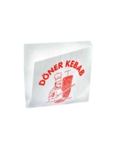 Bolsas Antigrasa kebab doble apertura 16 x 18 cm 1000 uds