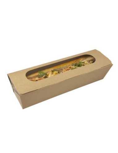 Caja bocadillo con ventana 274 o 254 x 80 o 60 x 62 mm 125 uds